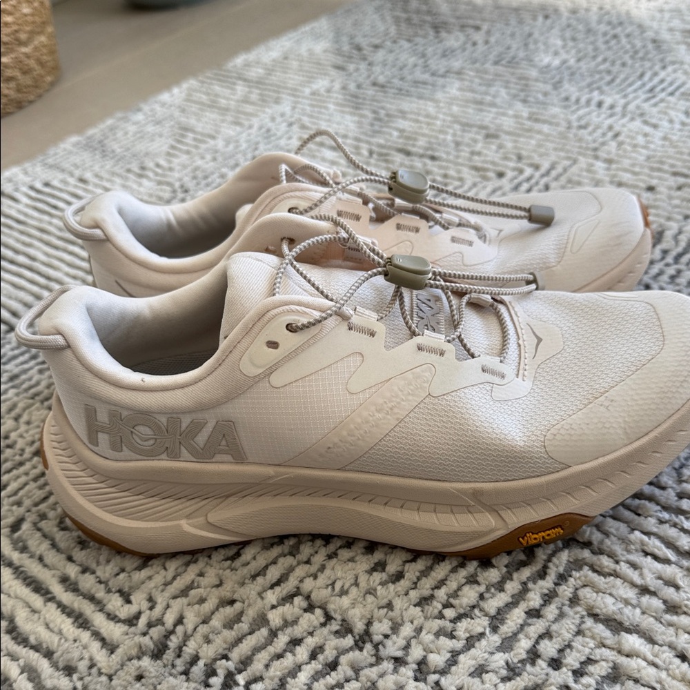 Hoka Neutral Running Shoes - Off-White with Gum Outsole